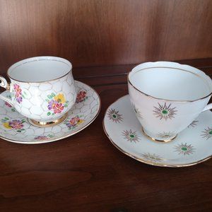 Phoenix Bone China hand painted cup and saucer